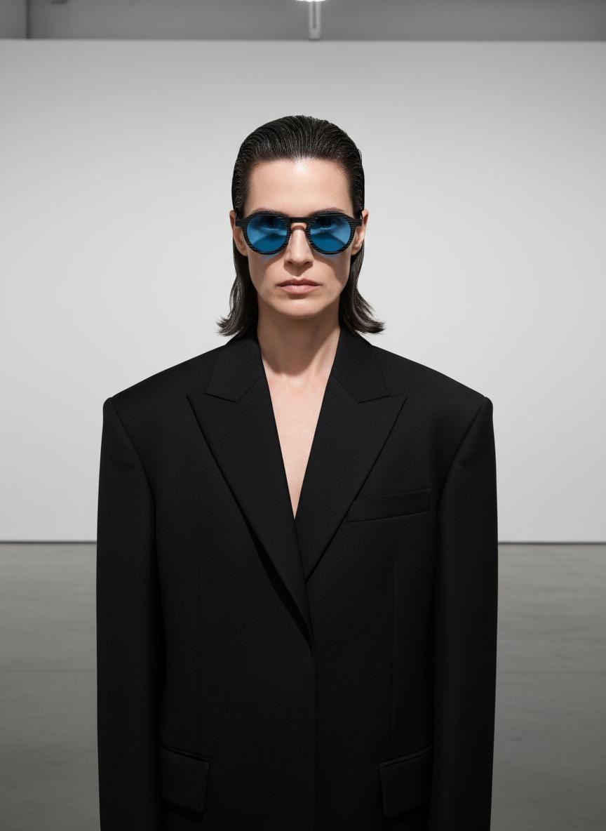 Androgynous — blue lens