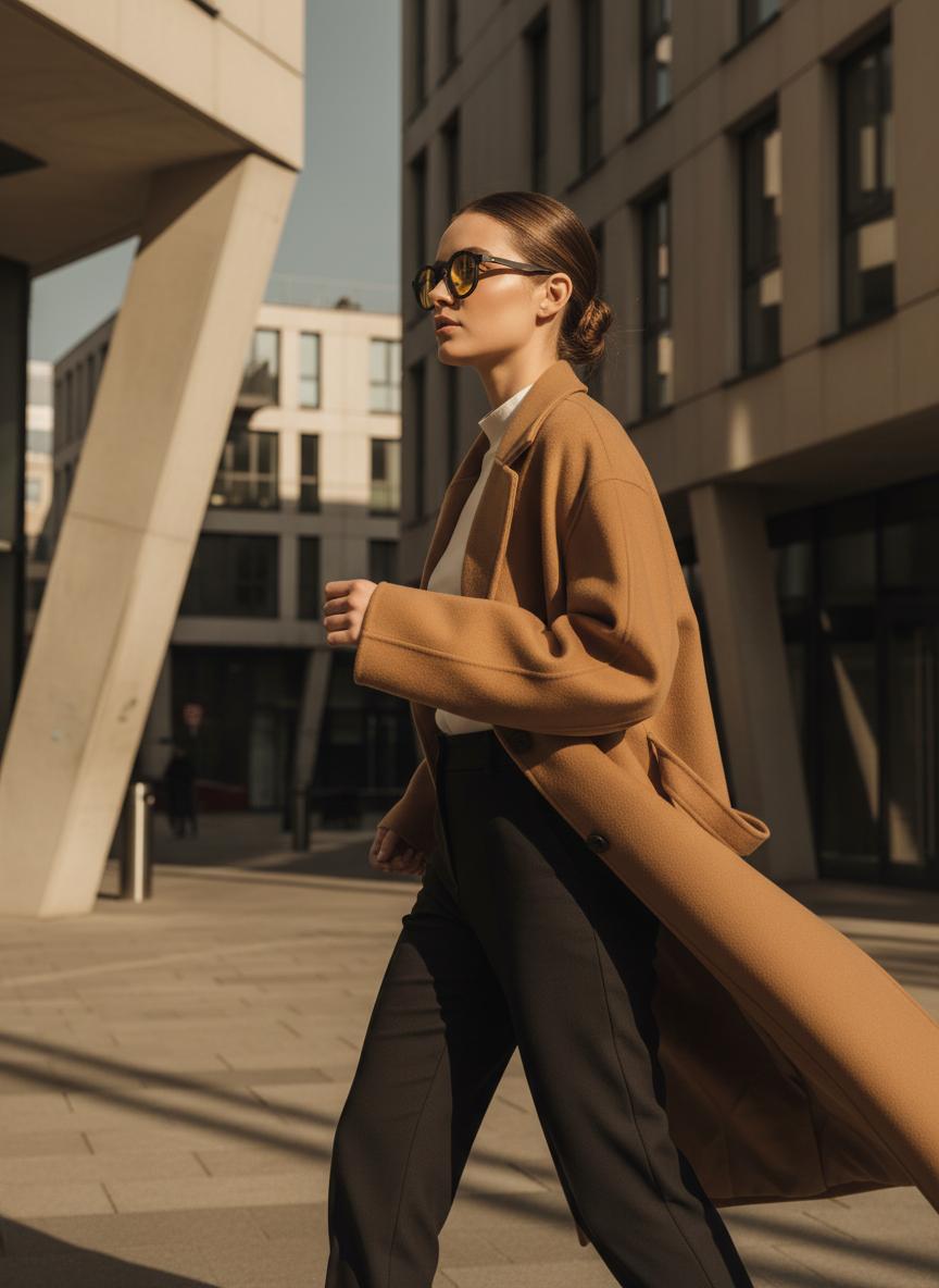 City stride — camel coat