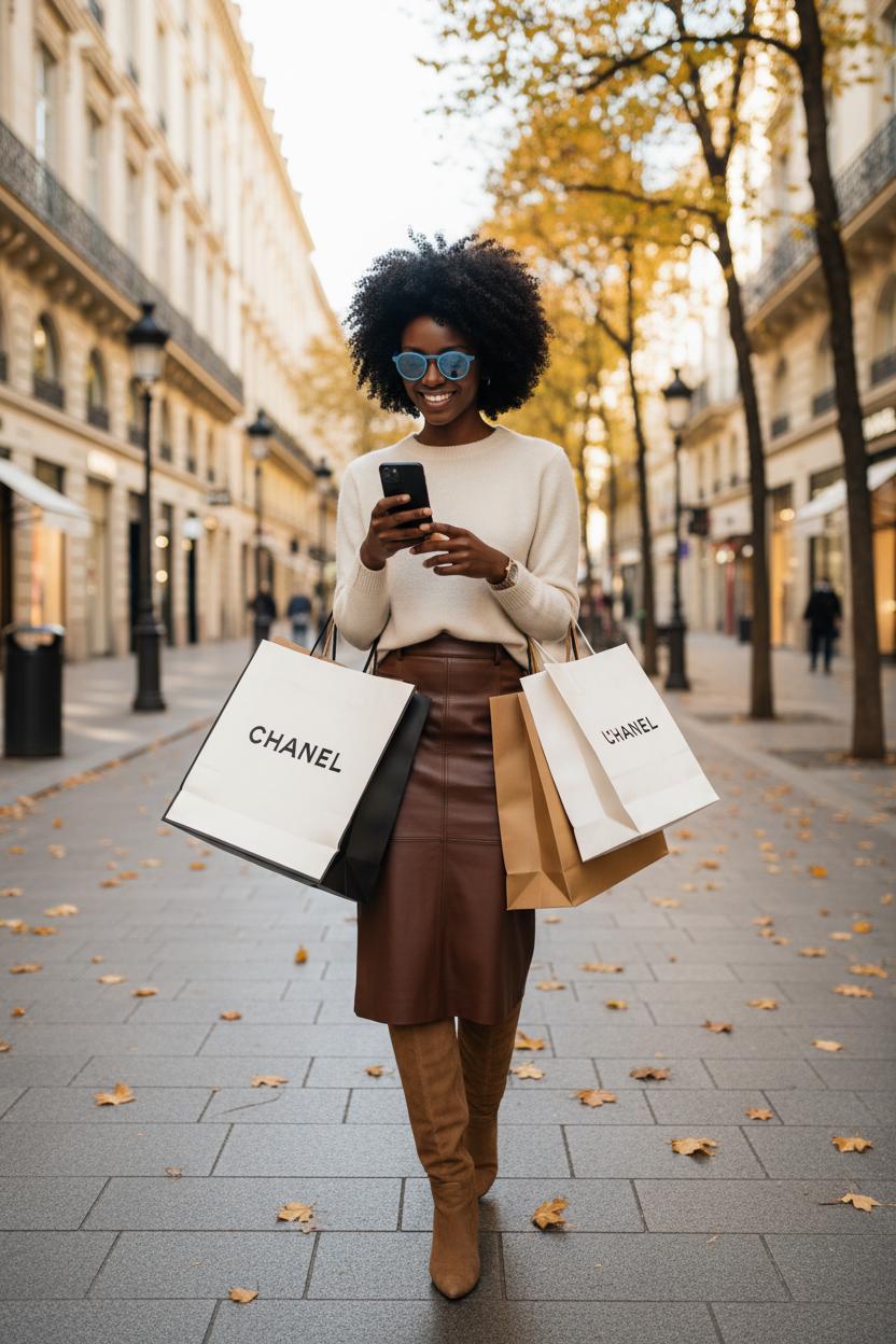 Paris shopping — blue acetate