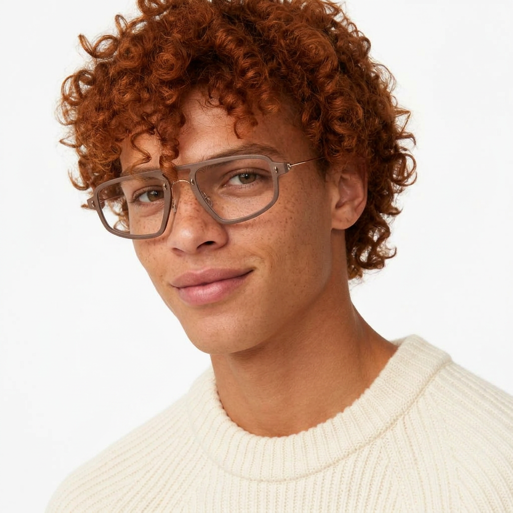 Model wearing Fonder in Brown