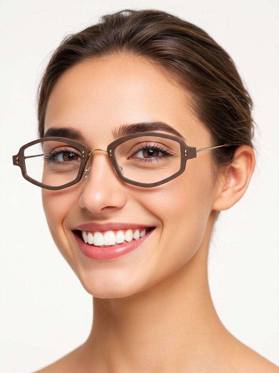 Model wearing Chess in Brown