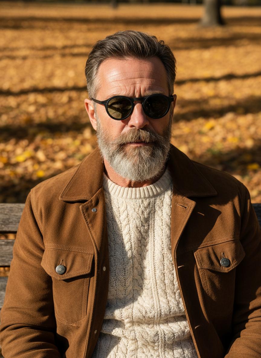 Rugged — autumn bench