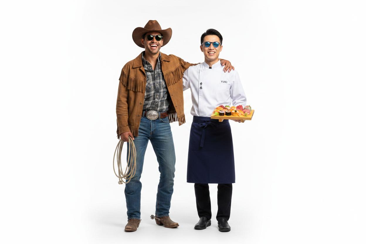 Cowboy & Sushi Chef